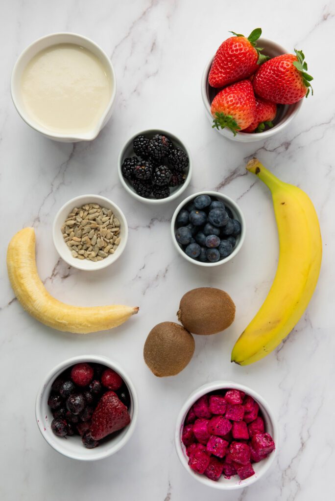 Dragon Fruit Smoothie Bowl Toppings
